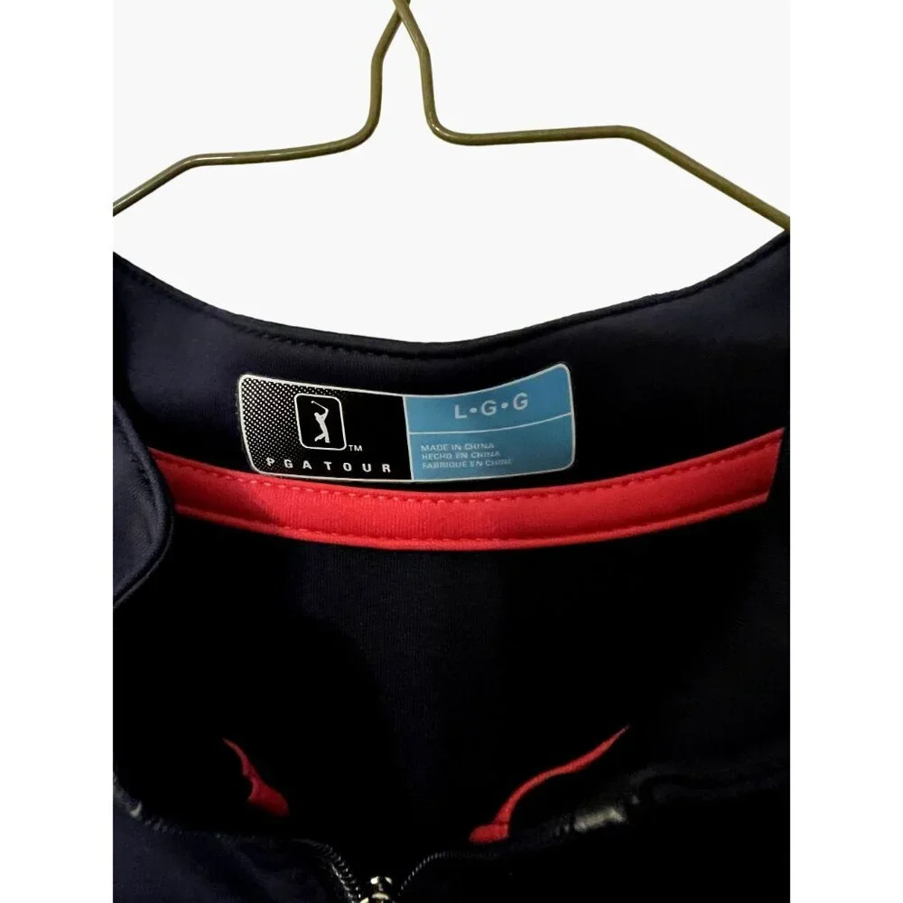 Sleeveless Navy Colorblock Golf Dress with White Waistband - Picture 6 of 8